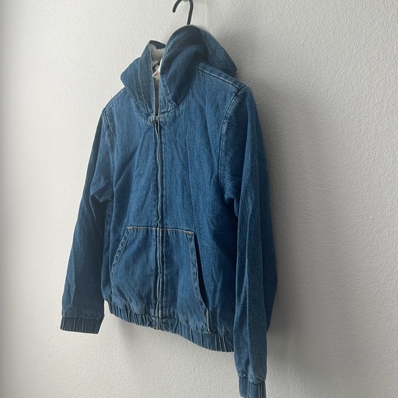 Cat & Jack Girls Denim Bomber Jacket - XL 14 - Picture 3 of 8